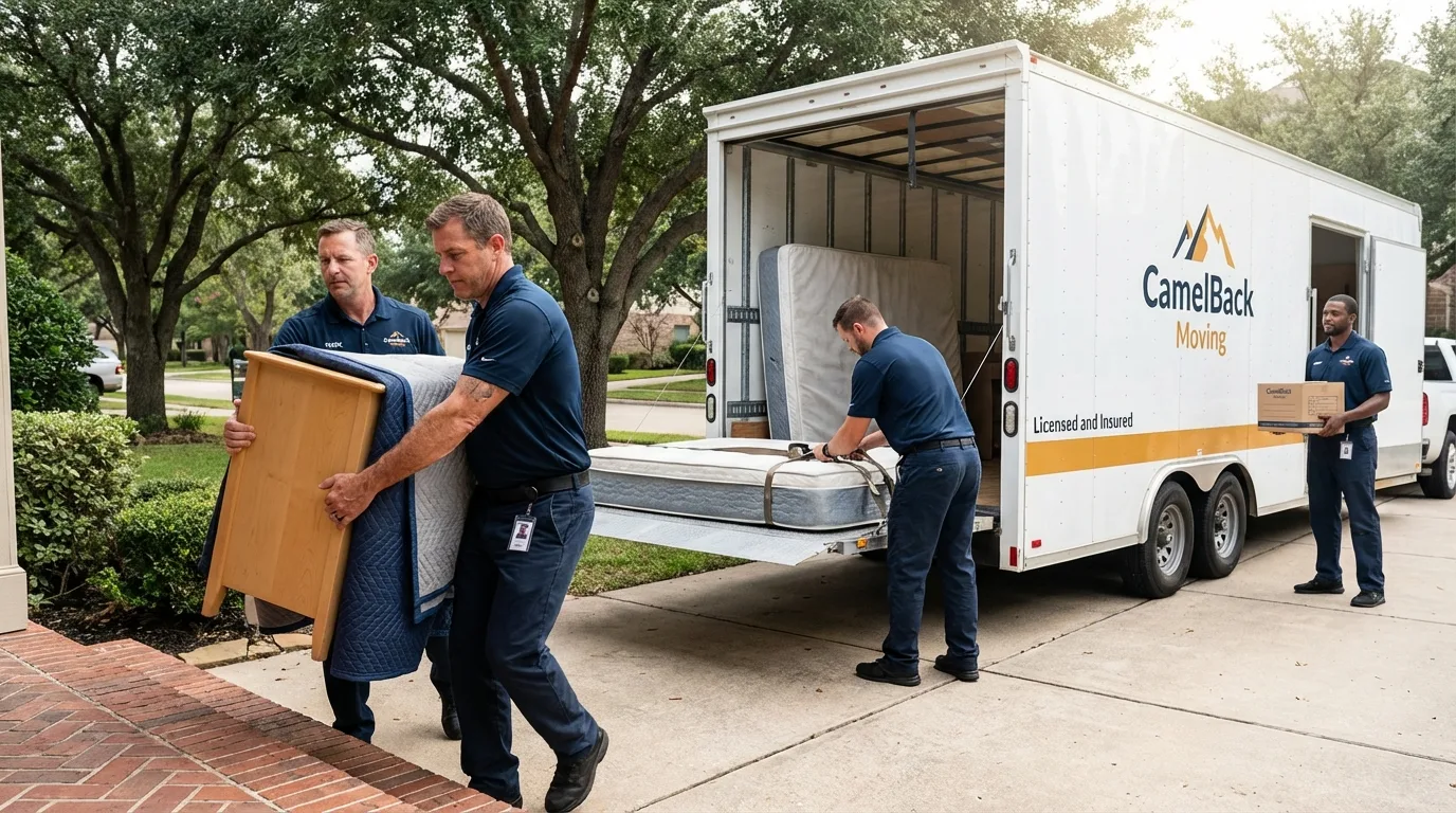 Crew loading residential truck for cross-state move from Hinsdale, MA